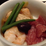 但馬屋 - ディナーセット：980円〈前菜、サラダ、スープ、パンorライス〉