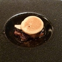 鉄板焼レストラン八景 - フォアグラソテーパンケーキ添え