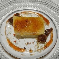 デジーノ - フォアグラのロワイヤル　カソナード　ブリュレスタイル　イチジクのオレンジ赤ワイン煮