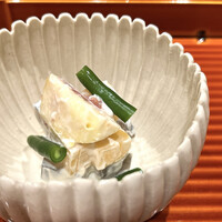 壽山 - 白和え 柿 無花果 どんこ椎茸 インゲン