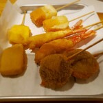 八重菊 - エビ、しいたけ、チーズ、切り餅