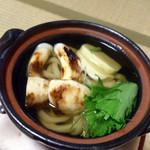 一乗院 - 水菜と松茸のうどん