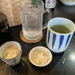 ゆたか寿司 - 漬物、お茶、お冷や