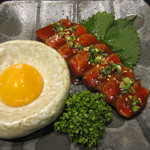 おんどる - 特製レアステーキ月見添え 1554円