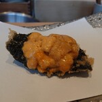 にい留 - 赤ウニと海苔