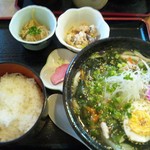 Kayo san - 比内地鶏塩スープうどんセット＠600円