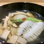 鮨旬美西川 - 鱧と松茸と白玉の雑炊