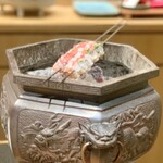 鮨旬美西川 - 炭火で