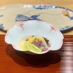 鮨旬美西川 - 岩もずくとトロロと洋梨とシャインマスカット