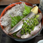 Ajidokoro Oomori - 生シラスとイワシの親子丼