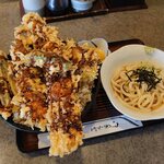 天ぷら桂 - えび穴子天丼　半うどん（￥1,150）