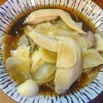 もつ焼 まるい - ほほ肉のガーリック煮