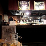 すずしろ ゆるりな - 店内左手、目の前カウンター。