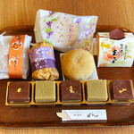 夢菓房たから - おかわり② 手前のはマロンduショコラ 栗とクーベルチュールチョコの羊羹