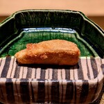 日本料理FUJI - 海老芋のおかき揚げ　静岡の海老芋は滑らかで本当に美味しい。一度煮含めてから、おかきの衣で揚げている。