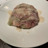 焼鳥  吉祥 - 野菜の生ハム包み〜トマト、梨、ヤングコーン、レタス他