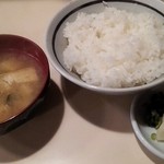 Oshoku Jidokoro Aidu - ごはん、味噌汁、お新香