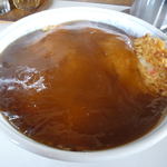 宝来亭 - カニ玉飯-up