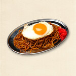 Yakisoba with fried egg