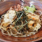 生そば 新保屋 - 季節のかきあげ天おろしそば