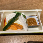 がぶや天草 - お通し　味噌が密かに美味しい