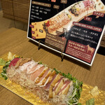 がぶや天草 - 右からモモ、ムネ、ササミ、レバー、砂肝