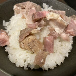 麺屋 オリガミ - 肉のせライス　120円