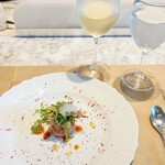 La Brianza - 久しぶりのワイン、お料理に合わせて選んで下さったのはトレビアーノダブルッツォでした。