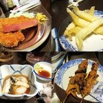 Bampaiya - 極厚ハムカツ￥300・チーズカリカリ￥150・かき酢￥250・うなぎ肝串￥150