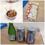 武蔵屋酒店 - ピリ辛ソーセージ￥200・ピーナッツ￥120