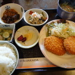 D-51　サカイダ - 料理写真:日替わり定食(コロッケ)