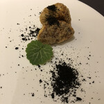 プレゼンテ スギ - ヤマドリタケと鮑の肝のソース