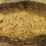 KUNIMATSU Express - 汁なし担々麺 Excella に玉子を入れて混ぜました(2021.10.07)
