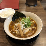 車海老専科　膳所龍門 - 海老だしラーメン　醤油　細麺¥850