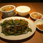 中国薬膳料理 星福 - 苦瓜と豚肉の豆豉炒めセット