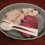 別邸 石の家 - リクエストのお肉のみのワンコ用ディナー