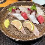 Hihamatanoboru - お刺身3点盛り＆握り寿司