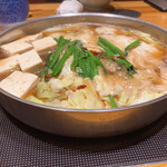 Hihamatanoboru - 竹田市郷豆腐店の豆腐を入れてもつ鍋完成！