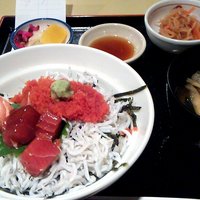 江戸徳 - 日替わり定食（しらす・まぐろ二色丼）