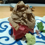 肉割烹 岡田前 - タン中の刺し＋トリュフ