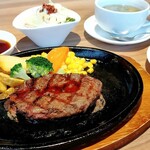 クラフトビールと肉が旨いカフェ Queen of Meat's - ミスジステーキ130g＋ランチセット