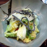 二劫 - 白菜塩昆布漬け１００円