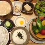 蒸し野菜ランチ（上方から）