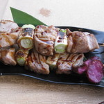 魚撃 - マグロのねぎま串