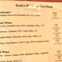 ルース クリス ステーキハウス - ドリンクメニュ