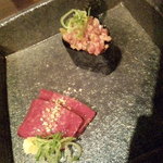 西麻布 肉粋やまもと - コースのレバー刺し