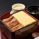 Honkaku Sumi Biyaki Unagi Oumigyuusara - 特製うなぎ錦重（茶碗蒸し、吸物、香の物付）2,970円