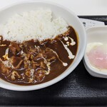 Yoshinoya - 肉だく牛ハヤシライス＋半熟玉子