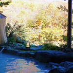 渓山亭 - 内風呂の露天風呂  (2012/10 訪問)
      