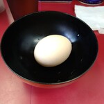 ラーメン二郎 - たまご、お椀がちょっとね